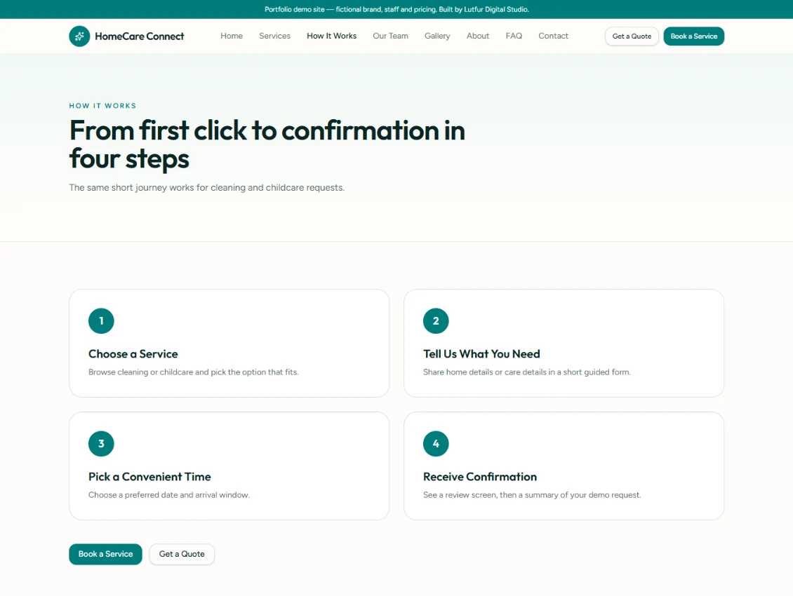 HomeCare Connect how it works page